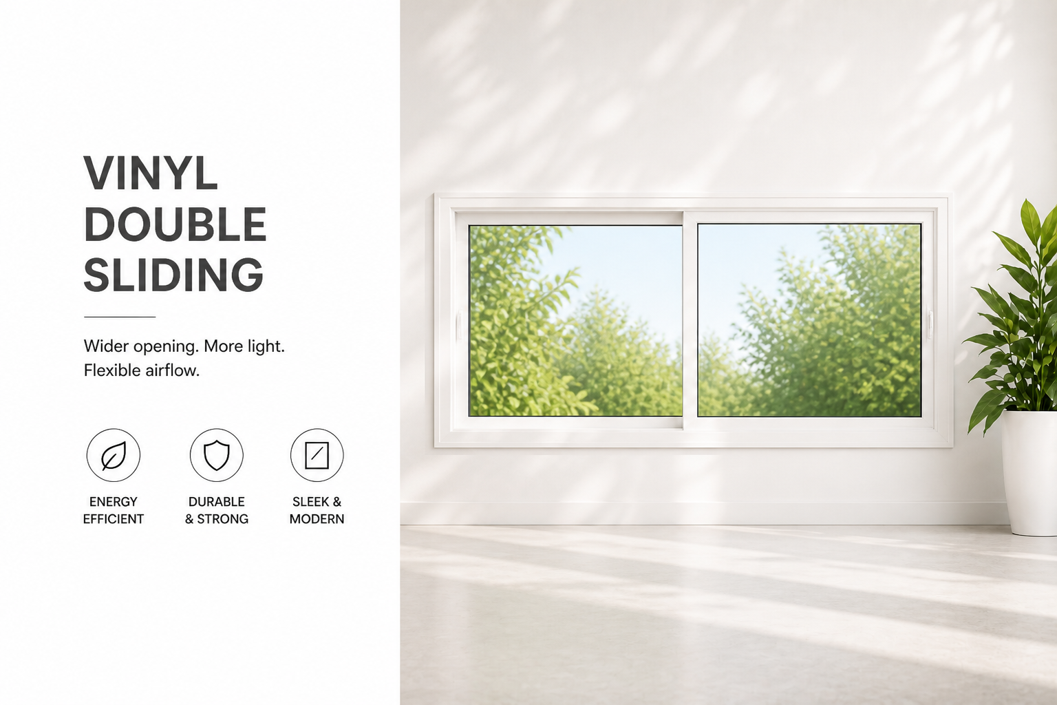 Vinyl Double Sliding Window
